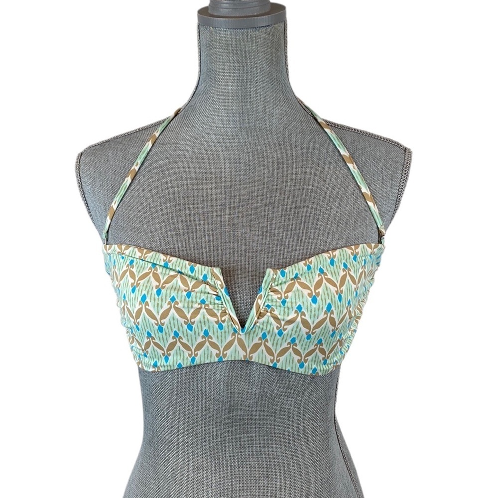 Frankie’s‎ Bikinis Printed Crochet Back Bikini Top Size Large
